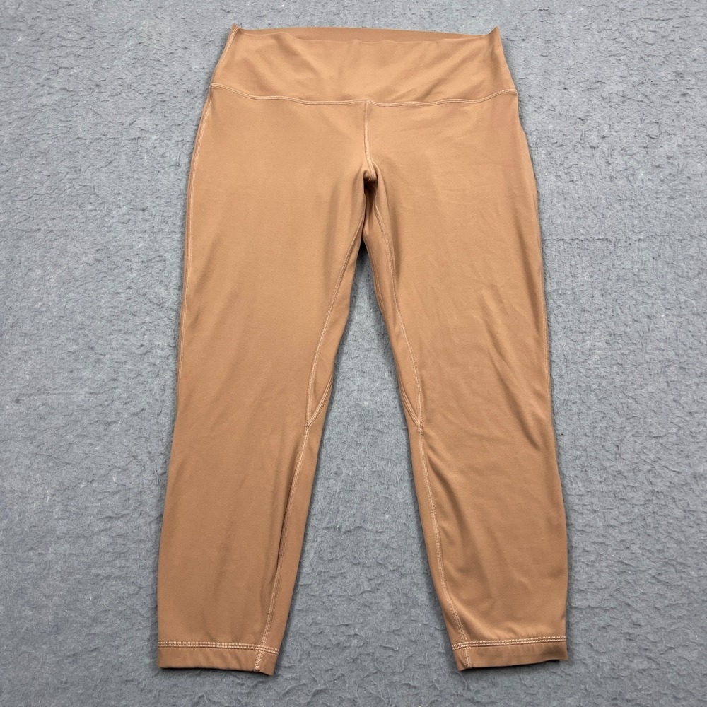 Lululemon Align High-Rise Pant Womens 14 Clay Nulu Crop Leggings Yoga Gym W5CTCS